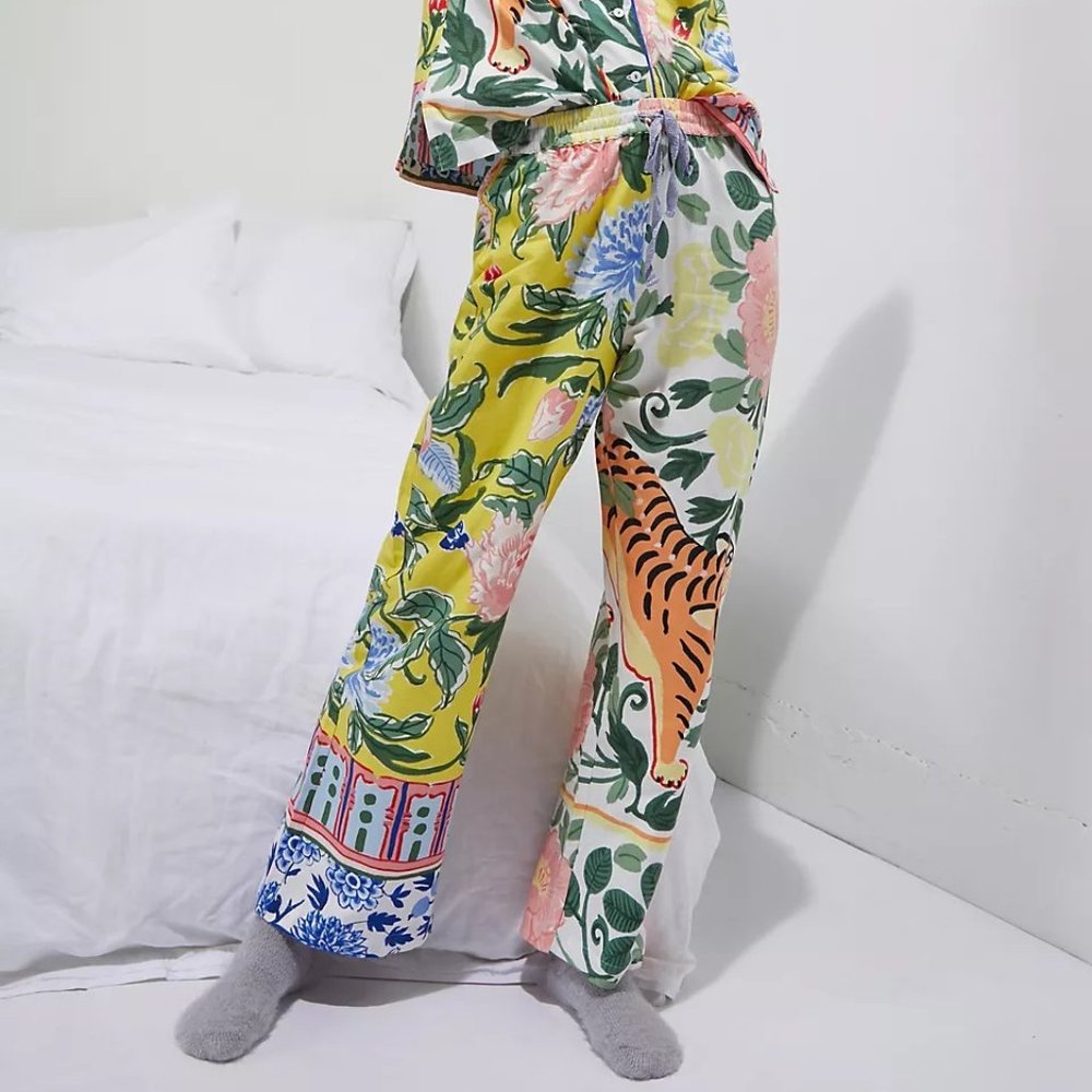 NEW Anthro Lil Sire Tigresa Flannel Pajama Pants